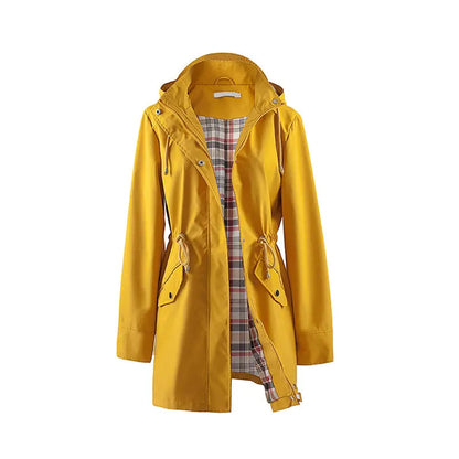 🧥LETZTER TAG DES AUSVERKAUFS 50 % RABATT🌧️💧Ultimative wasserdichte Jacke mit Karomuster für Damen🍃