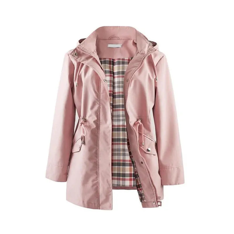 🧥LETZTER TAG DES AUSVERKAUFS 50 % RABATT🌧️💧Ultimative wasserdichte Jacke mit Karomuster für Damen🍃