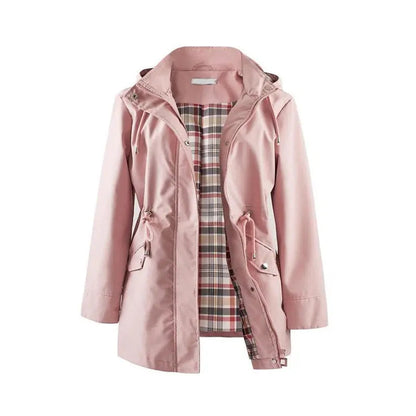 🧥LETZTER TAG DES AUSVERKAUFS 50 % RABATT🌧️💧Ultimative wasserdichte Jacke mit Karomuster für Damen🍃