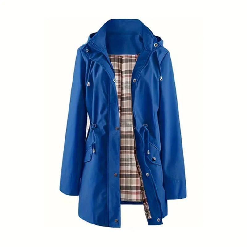 🧥LETZTER TAG DES AUSVERKAUFS 50 % RABATT🌧️💧Ultimative wasserdichte Jacke mit Karomuster für Damen🍃