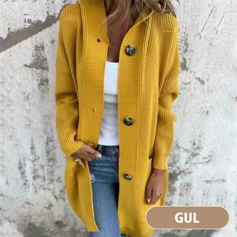 💕Herbst Heißer Verkauf Alle-Spiel frauen Taste Kapuze Strickjacke