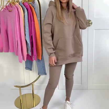 💖Stilvolles Hoodie- und Hosenset für Damen