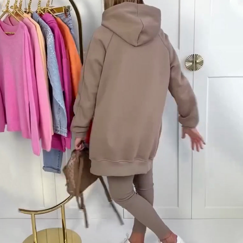 💖Stilvolles Hoodie- und Hosenset für Damen