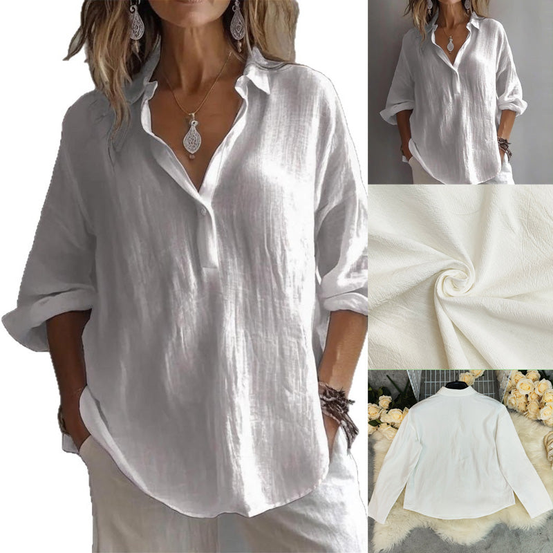 👔✨ 50% RABATT! Lockere, vielseitige Damen-Bluse – Leicht, lässig &amp; perfekt für Alltag und Büro ✨