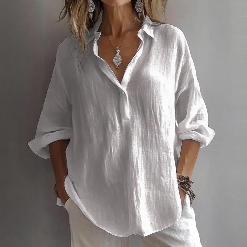 👔✨ 50% RABATT! Lockere, vielseitige Damen-Bluse – Leicht, lässig &amp; perfekt für Alltag und Büro ✨
