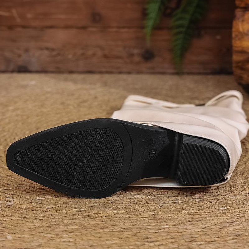 🌟Hochwertige Damenstiefel – Slouchy-Kniehohe Chunky-Stiefel für Damen