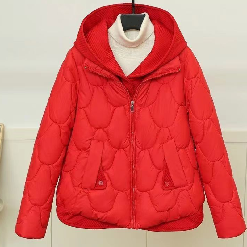 🔥🧥Kurze Warme Winterjacke für Damen – Steppjacke mit Kapuze und Taschen
