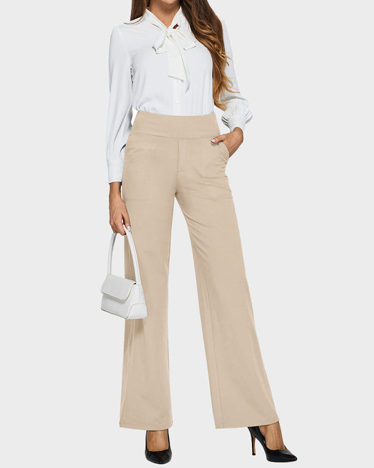 💖LAST-DAY-AKTION – 50 % RABATT 💖 Lässige Yoga-Hose mit weitem Bein für Damen mit hoher Taille und Stretch