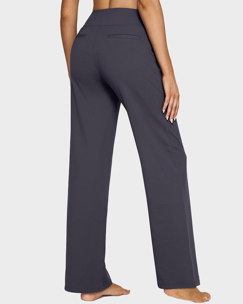 💖LAST-DAY-AKTION – 50 % RABATT 💖 Lässige Yoga-Hose mit weitem Bein für Damen mit hoher Taille und Stretch