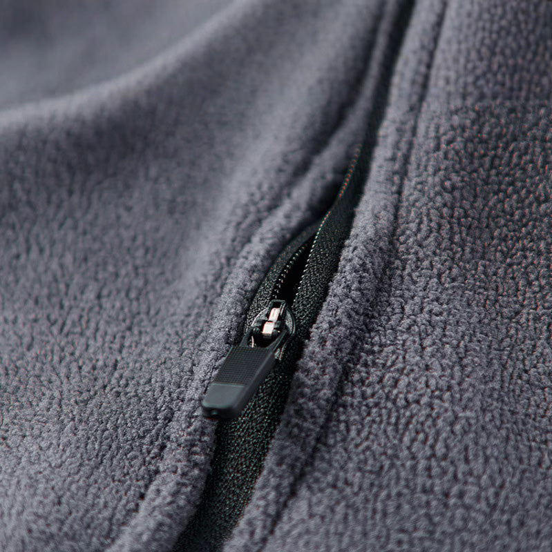 Warmes einfarbiges Langarm-Sweatshirt für Herren mit Troyerkragen