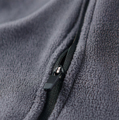 Warmes einfarbiges Langarm-Sweatshirt für Herren mit Troyerkragen