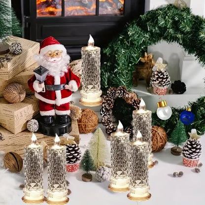 🔥Letzter Tag 50% Rabatt🎁Set mit 4 LED-Kristallkerzenleuchtern