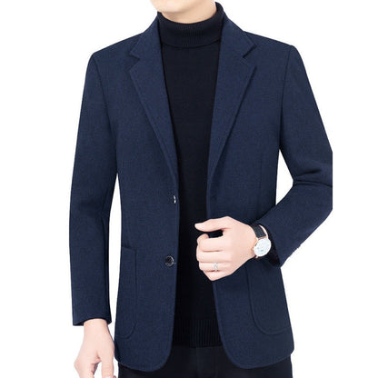 Herren lässiger Blazer mit zwei Knöpfen und Taschen
