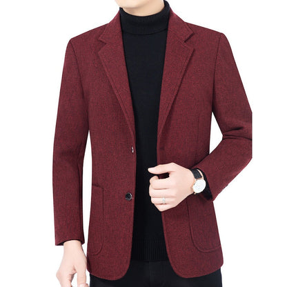 Herren lässiger Blazer mit zwei Knöpfen und Taschen