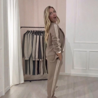 ✨Gestreiftes 2-teiliges Set (Blazer + Hose): Modisch & Praktisch für Freizeit & Beruf✈️Kostenloser Versand✈️