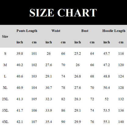 Modisches 2-teiliges Set für Herren mit Kapuzenpullover und weit geschnittener Hose