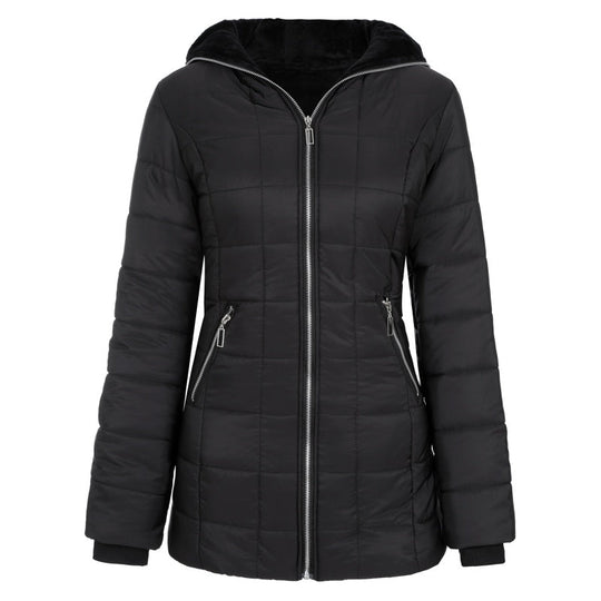 ❄️ LETZTER TAG IM ANGEBOT - 50% RABATT 💖 Damen Kapuzen-Mantel mit Plüschfutter