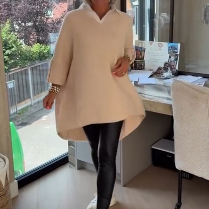 Damen Langarmshirt mit Hemdkragen