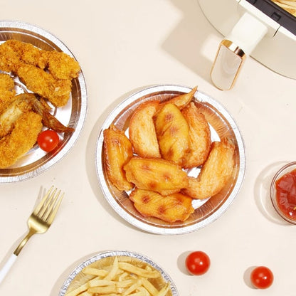 (🎁Neujahrs-Schönheitsverkauf 2024🎁SPAREN SIE 48 %)50-teiliges Set wiederverwendbarer Airfryer-Einlagen aus Aluminiumfolie – KAUFEN SIE 2 UND ERHALTEN SIE ZUSÄTZLICH 10 % RABATT
