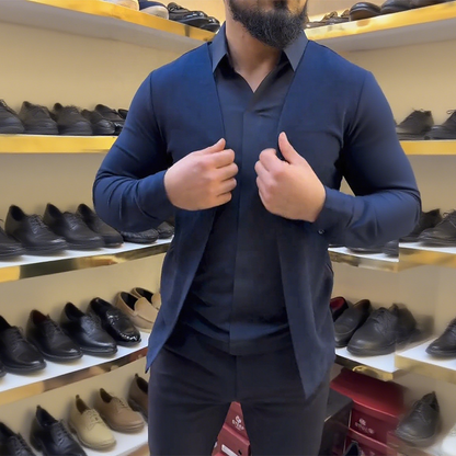 Herren Hemd in Layering-Optik