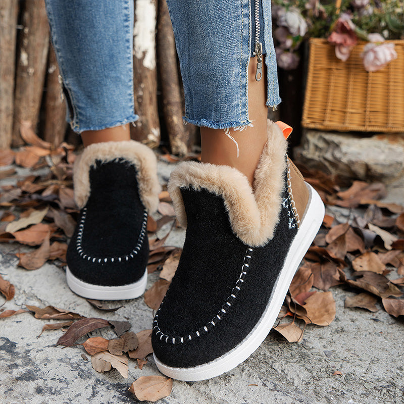 ❄️Damen Stiefeletten Winter: Anti-Rutsch, Kunstplüsch-Wärme, Komfortabel den ganzen Tag