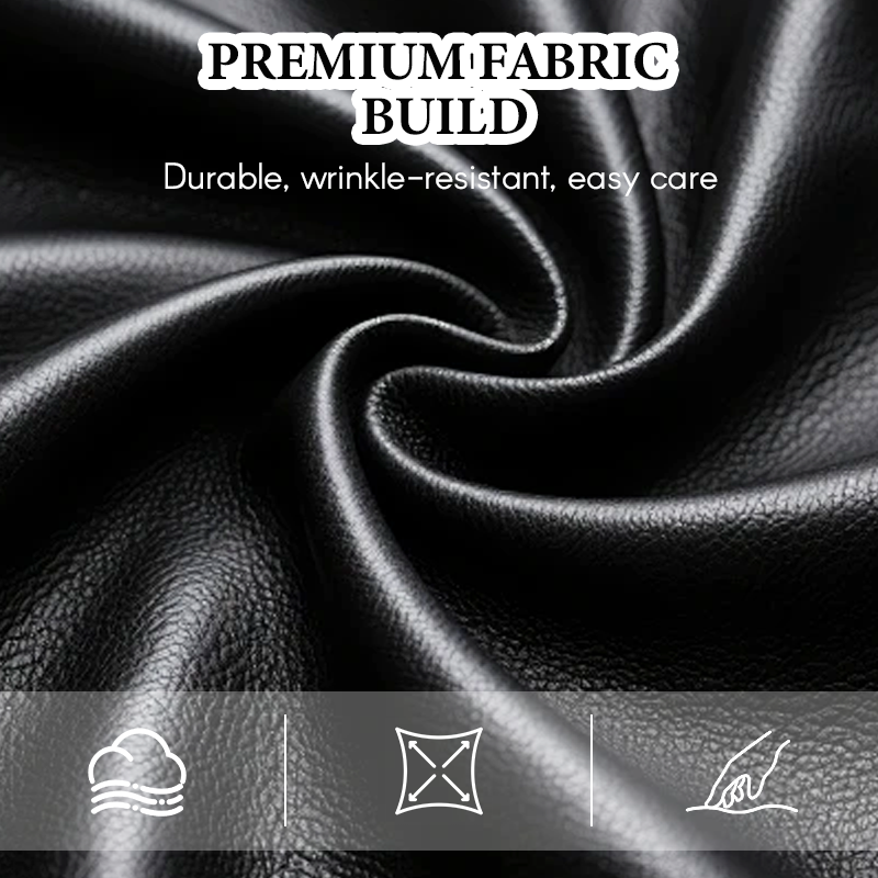 Herren mittellange Jacke aus Kunstleder