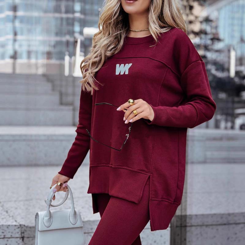 Lässiges Sweatshirt- und Leggings-Set für Damen