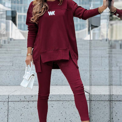 Lässiges Sweatshirt- und Leggings-Set für Damen