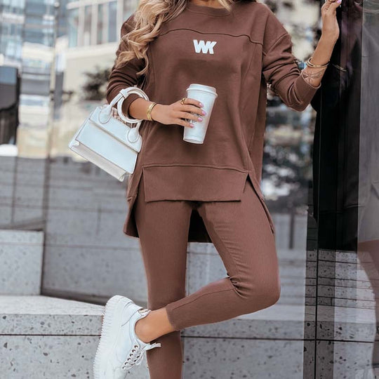 Lässiges Sweatshirt- und Leggings-Set für Damen