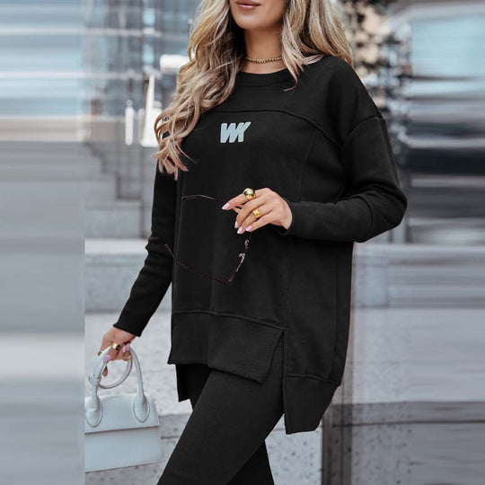 Lässiges Sweatshirt- und Leggings-Set für Damen