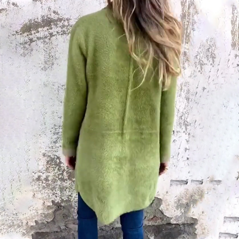 Damen klassischer eleganter Mantel in Midilänge