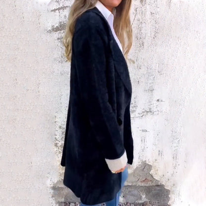 Damen klassischer eleganter Mantel in Midilänge