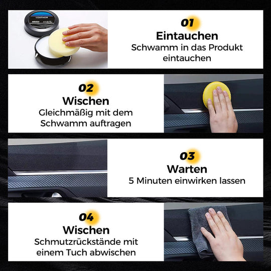🧼 KAUFEN 3 ERHALTEN 2! ✨ Reinigungs- &amp; Pflegecreme für Leder - Tiefenreinigung mit Natürlichen Ölen für Möbel, Autositze &amp; Accessoires 🛋️🌟
