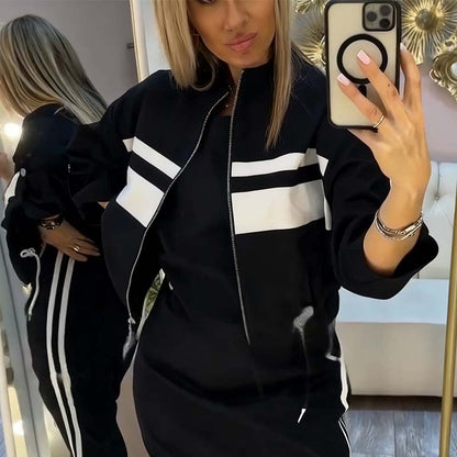 💥50% RABATT 💖 Damen-Set aus Stehkragenjacke und Kleid