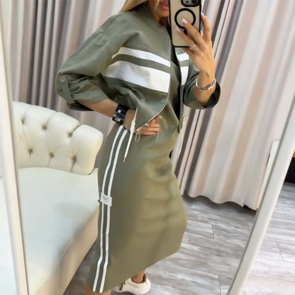 💥50% RABATT 💖 Damen-Set aus Stehkragenjacke und Kleid