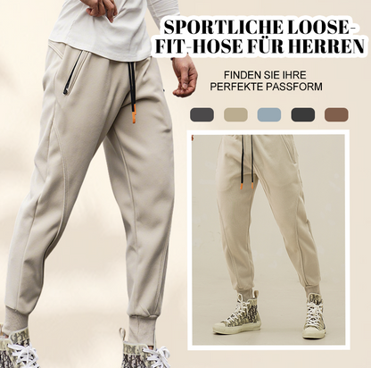 Sportliche Loose-Fit-Hose für Herren mit Kordelzug