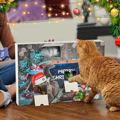 🎄🎁2025 Weihnachts-Countdown-Adventskalender mit Spielzeug für Katzen und Hunde🐾🥳