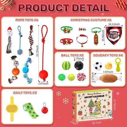 🎄🎁2025 Weihnachts-Countdown-Adventskalender mit Spielzeug für Katzen und Hunde🐾🥳