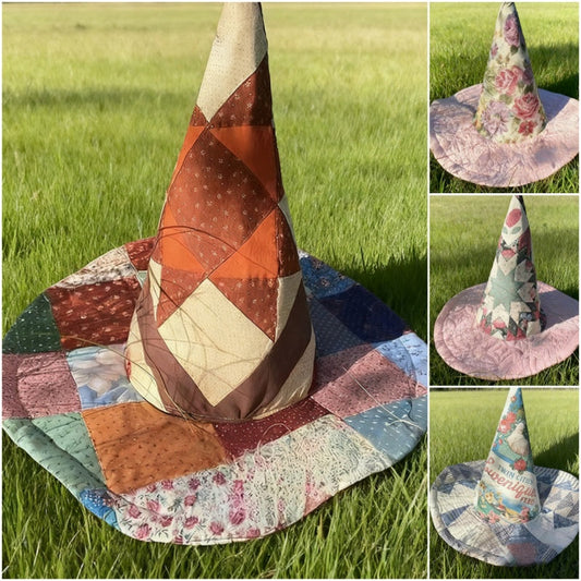 Festival Whimsical Patchwork Witch Hat