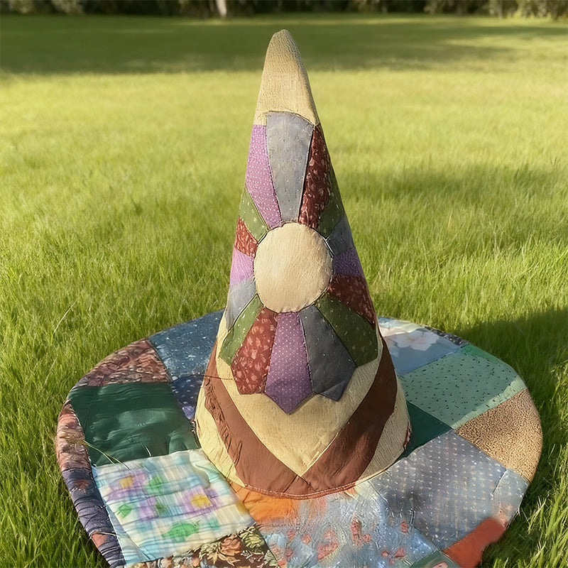 Festival Whimsical Patchwork Witch Hat