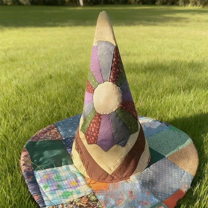 Festival Whimsical Patchwork Witch Hat