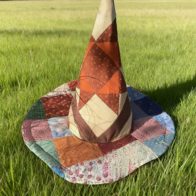 Festival Whimsical Patchwork Witch Hat