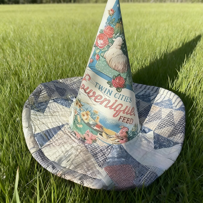 Festival Whimsical Patchwork Witch Hat