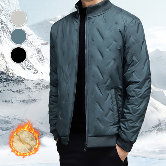 Warmes Geschenk – Herren-Winterjacke im lässigen Stil mit dickem, warmem Stehkragen