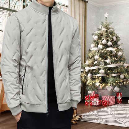 Warmes Geschenk – Herren-Winterjacke im lässigen Stil mit dickem, warmem Stehkragen