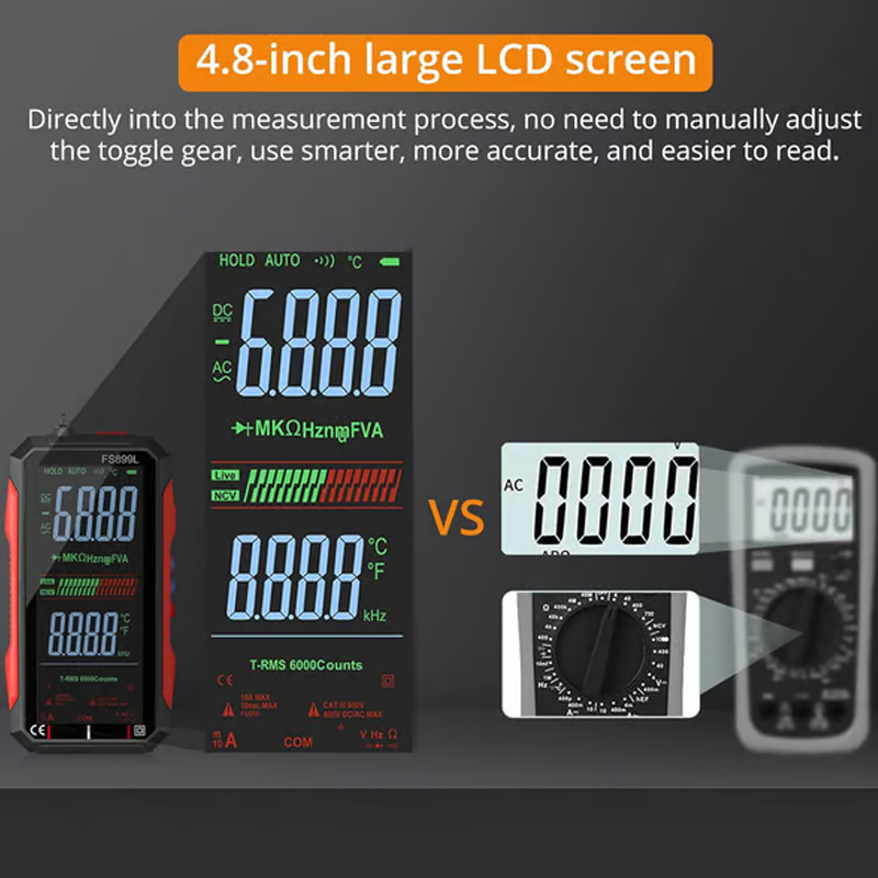 🔧 50% RABATT! ⚡ USB-Aufladbares Digitalmultimeter – Automatische Bereichswahl, LCD-Hintergrundbeleuchtung &amp; Tragbares Design 🔋