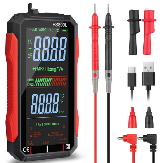 🔧 50% RABATT! ⚡ USB-Aufladbares Digitalmultimeter – Automatische Bereichswahl, LCD-Hintergrundbeleuchtung &amp; Tragbares Design 🔋
