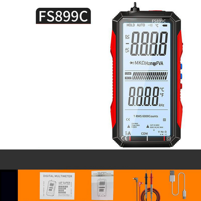 🔧 50% RABATT! ⚡ USB-Aufladbares Digitalmultimeter – Automatische Bereichswahl, LCD-Hintergrundbeleuchtung & Tragbares Design 🔋