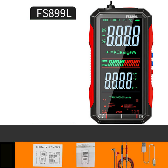 🔧 50% RABATT! ⚡ USB-Aufladbares Digitalmultimeter – Automatische Bereichswahl, LCD-Hintergrundbeleuchtung &amp; Tragbares Design 🔋