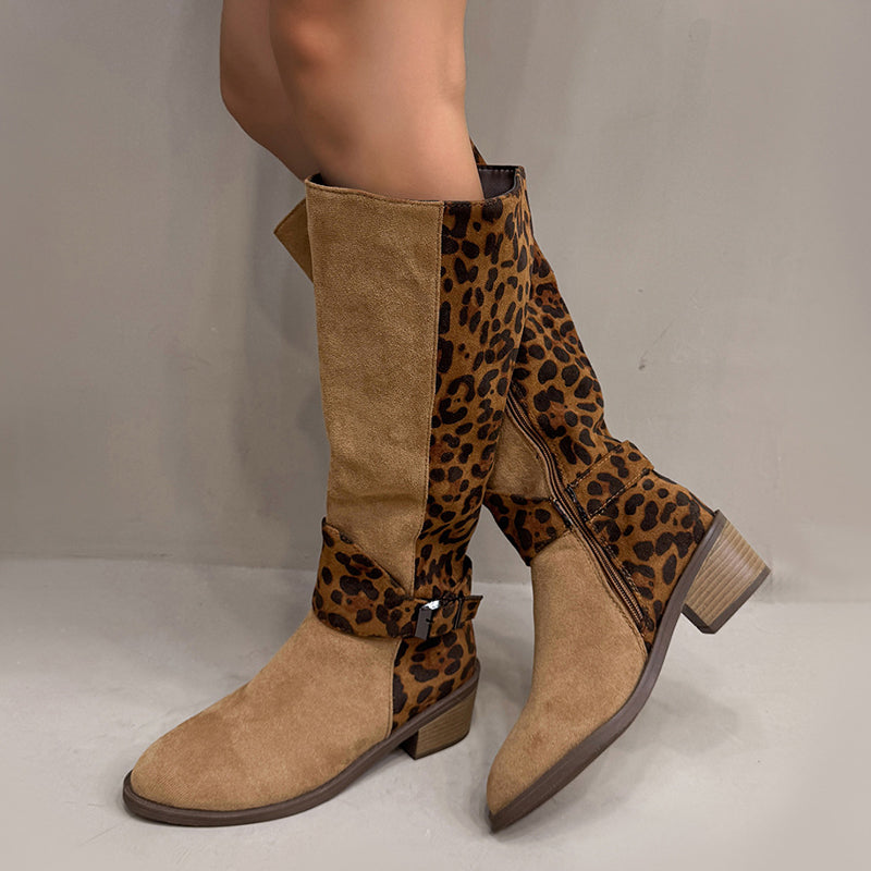 🔥Reitstiefel mit Leopardenmuster für Damen – Komfort, Stil und Selbstvertrauen bei jedem Schritt! 🐆